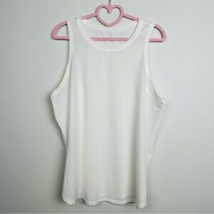 Lululemon High Neck Running and Training Tank Top White Size 14